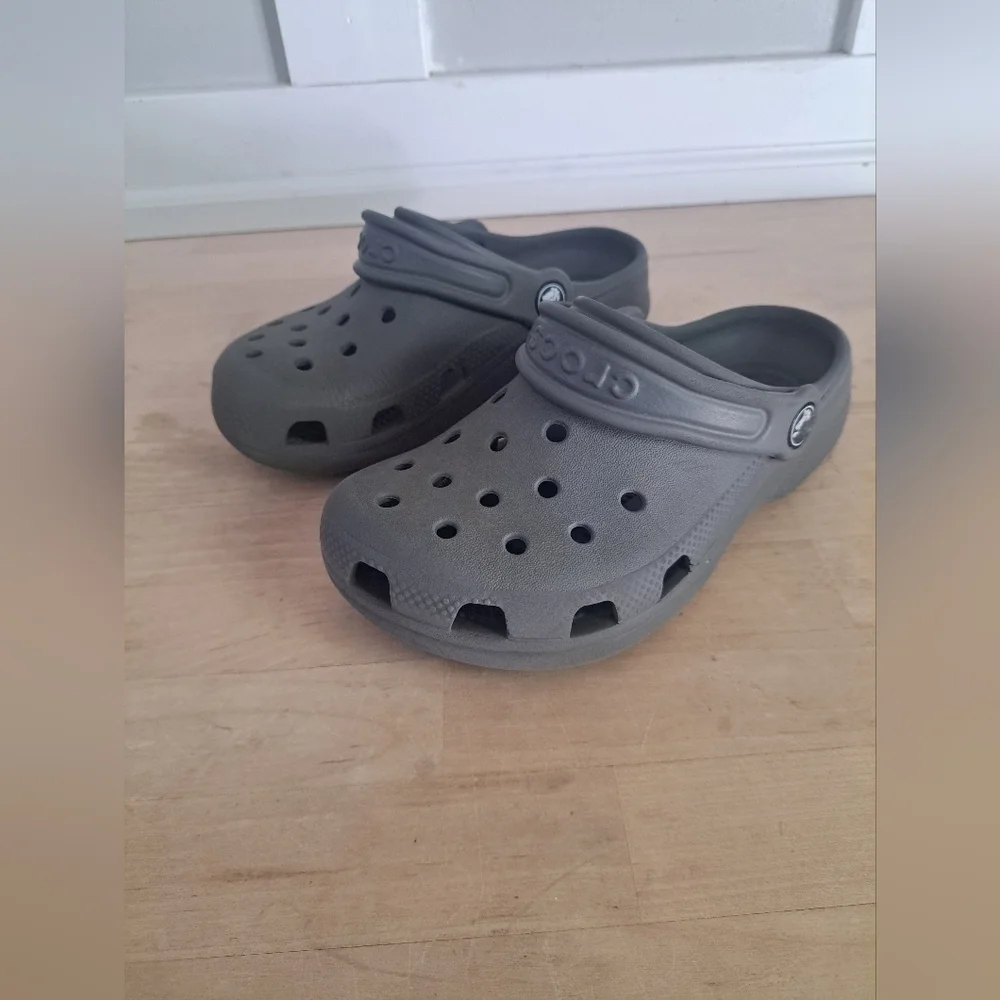 Kids Gray Crocs Clogs